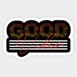 Good Vibes Typography Sticker